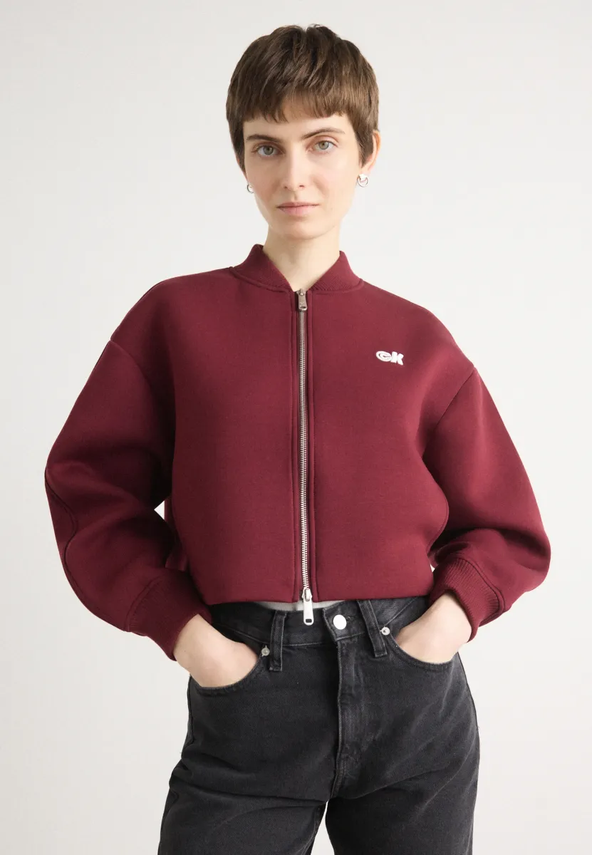 Sweatjacke - deep rouge