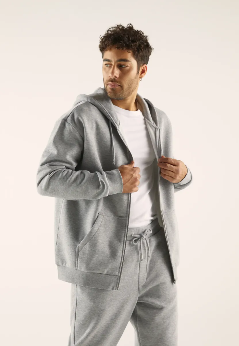 Sweatjacke - mottled grey