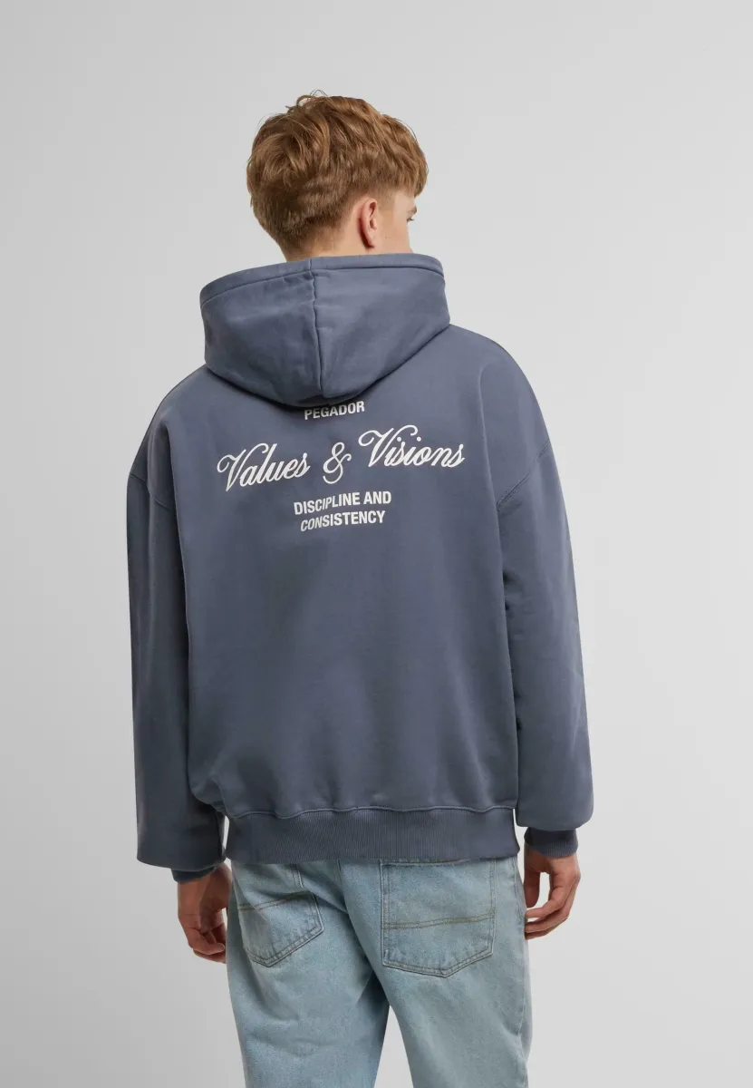 Sweatjacke - washed shadow blue