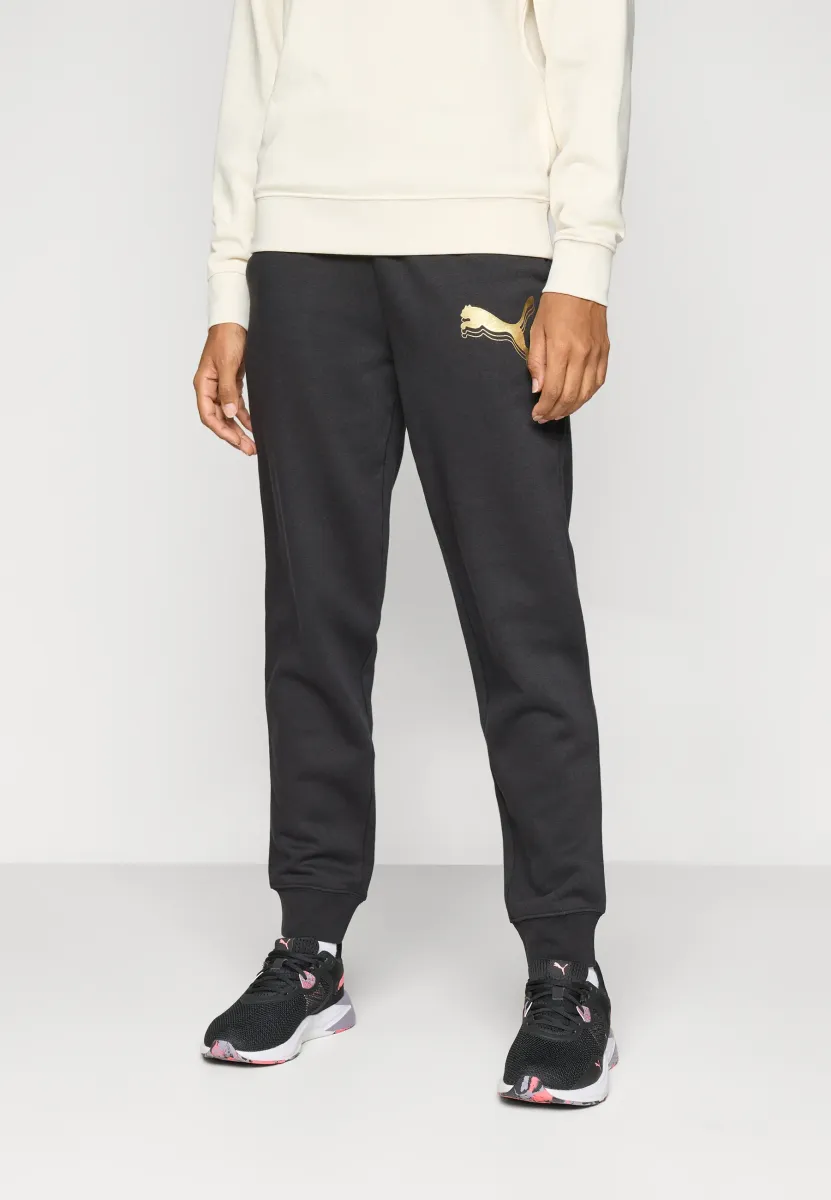SWEATPANTS - Jogginghose - black/metallic gold-coloured