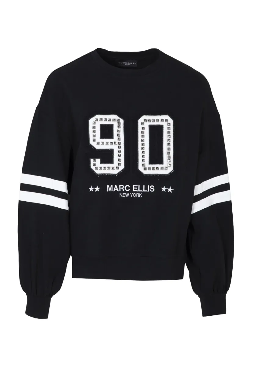 Sweatshirt - black and white
