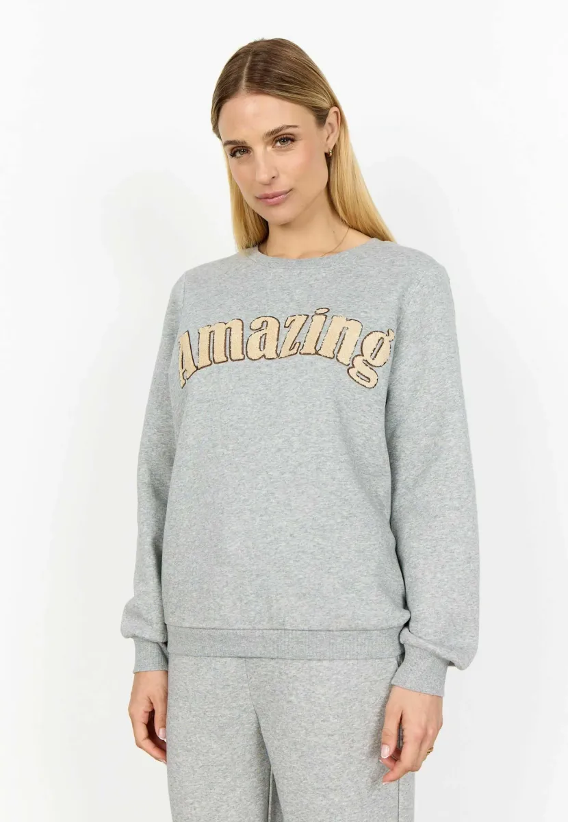 Sweatshirt - lt grey melange