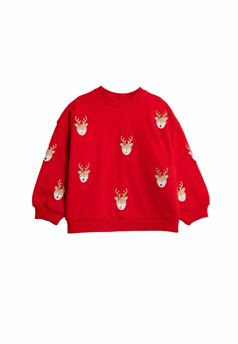 Sweatshirt - red reindeer