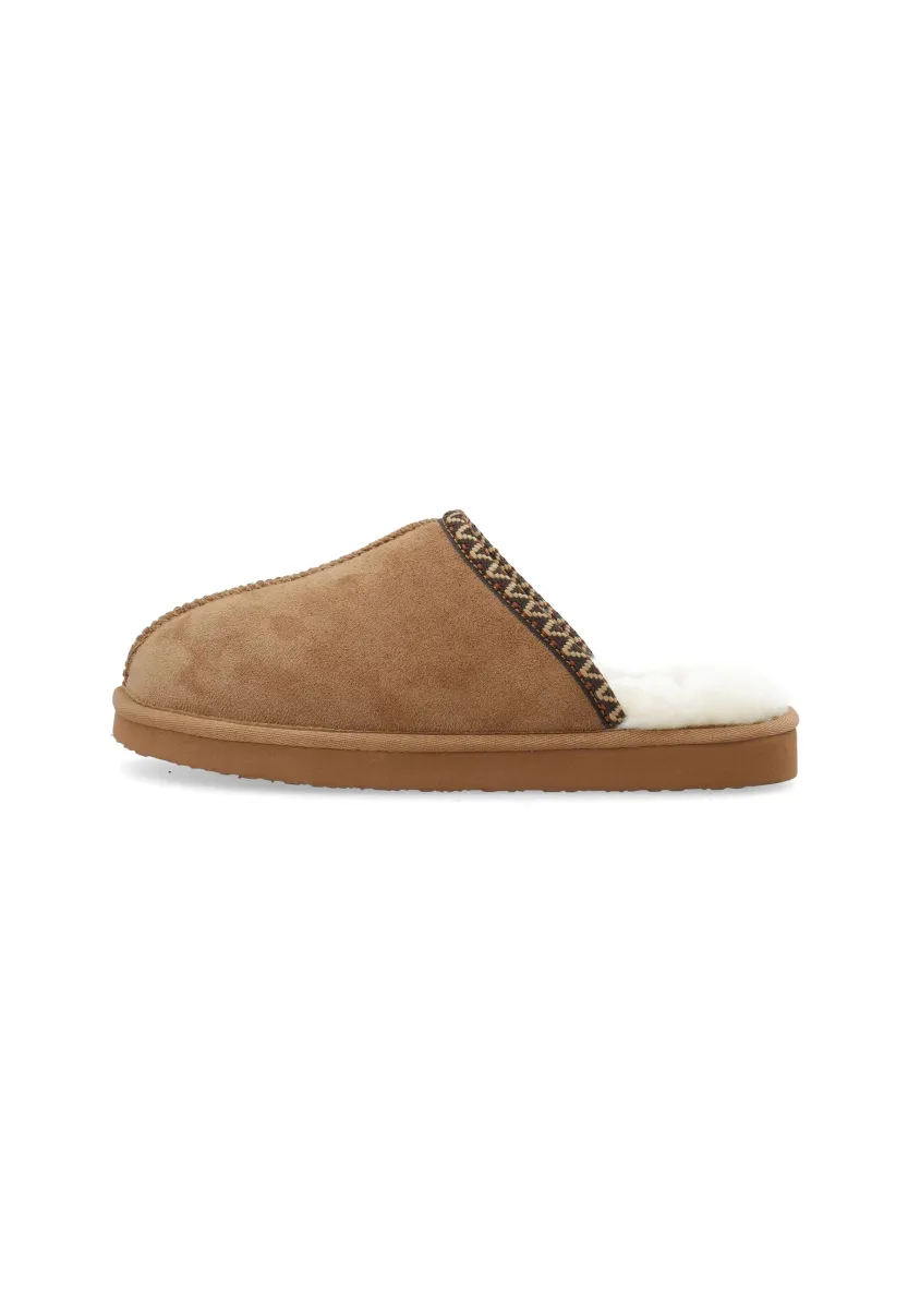 SWEETIE BINDED - Pantolette flach - cognac