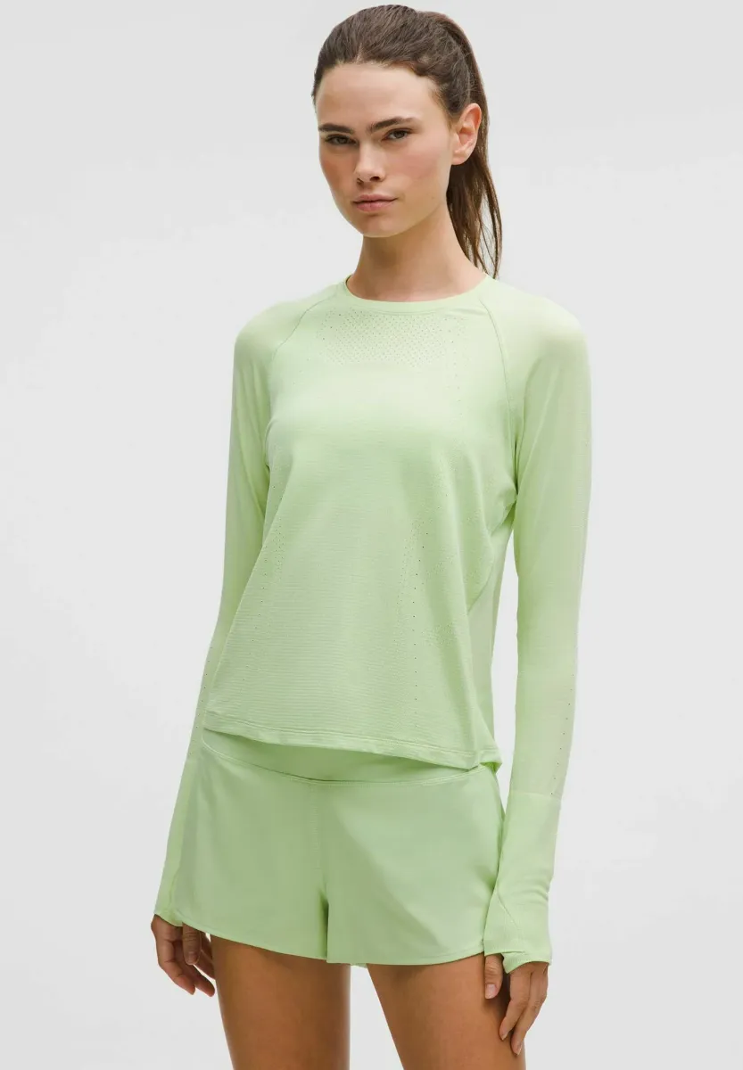 SWIFTLY MESH-BACK - Langarmshirt - lemongrass lemongrass