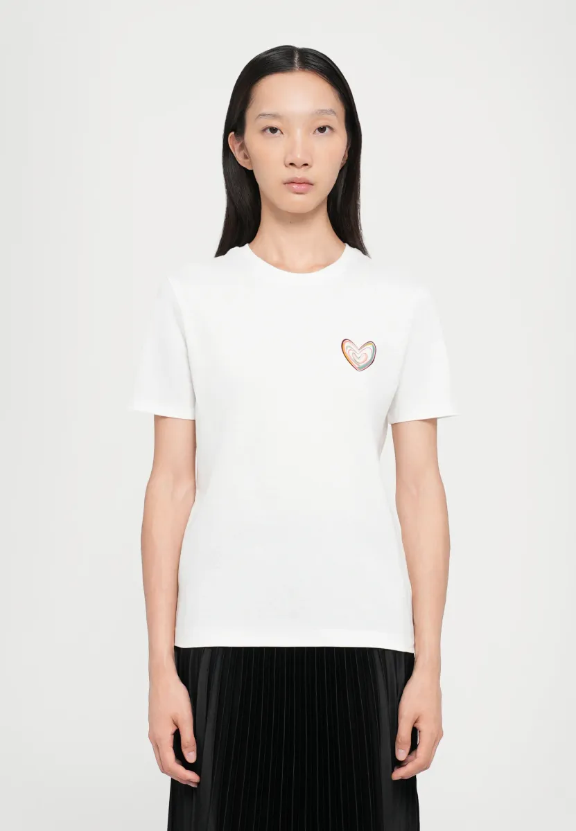 SWIRL HEART - T-Shirt print - white