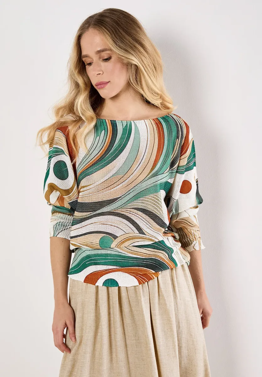SWIRL SHIMMER - Strickpullover - green