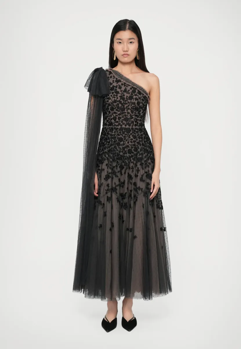 SYLVIA ONE SHOULDER ANKLE GOWN - Ballkleid - graphite/warm taupe