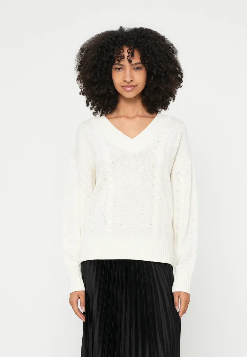 SYPRES - Strickpullover - open white