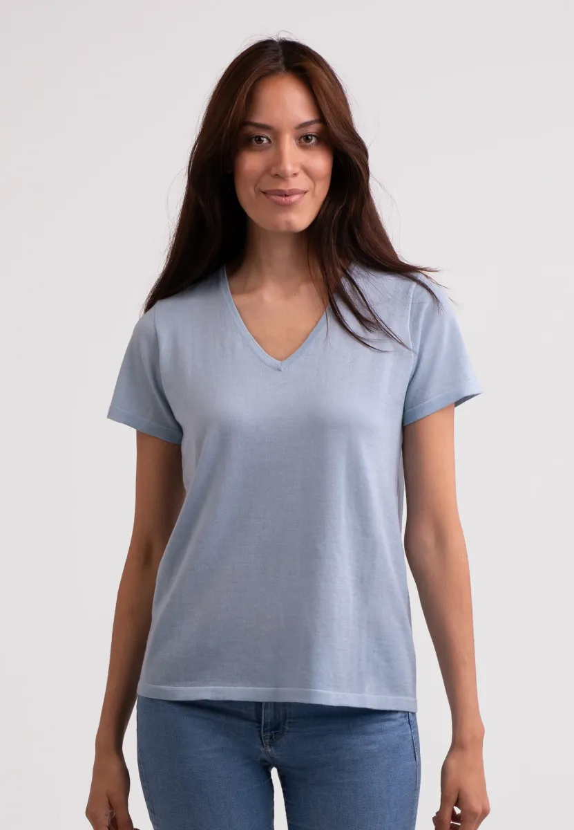 T-Shirt basic - himmelblau
