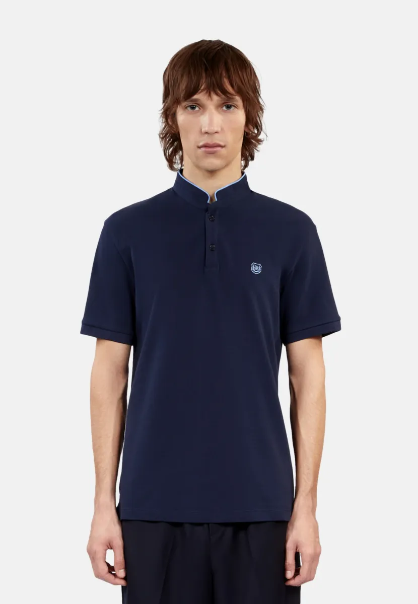 T-Shirt basic - navy  piping navy