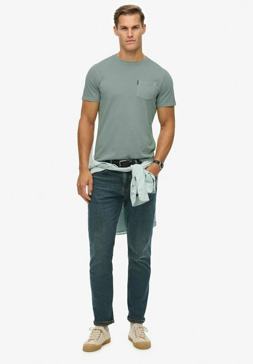 T-Shirt basic - washed slate grey