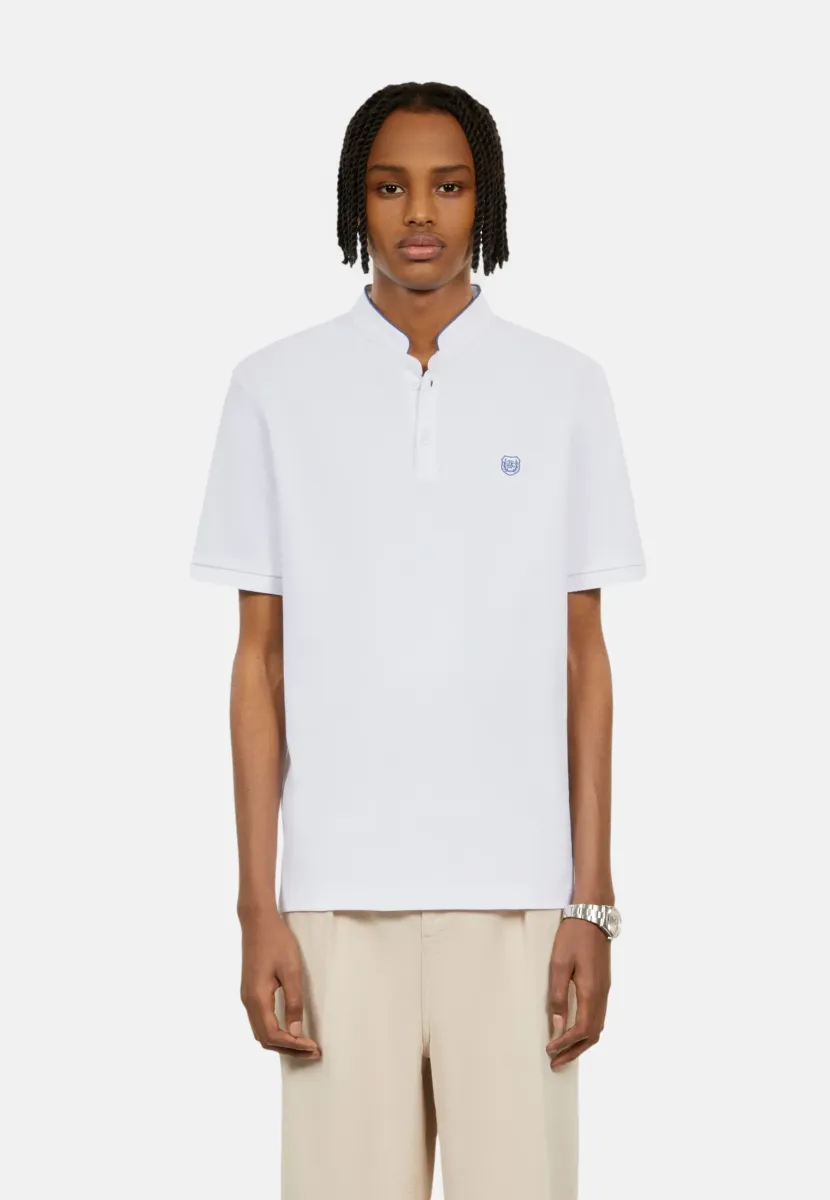 T-Shirt basic - white   blue