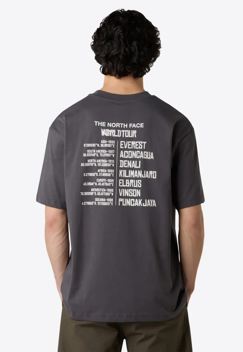 T-Shirt print - anthracite grey white d