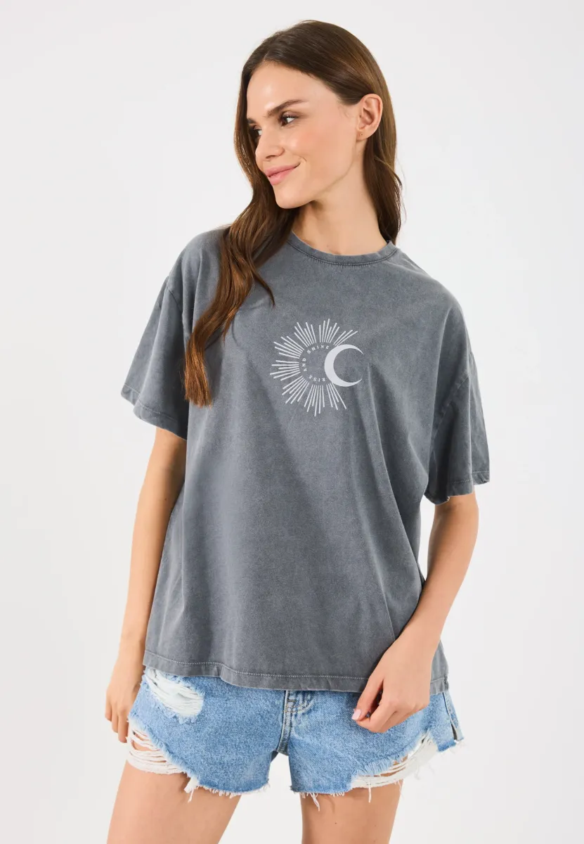 T-Shirt print - anthracite