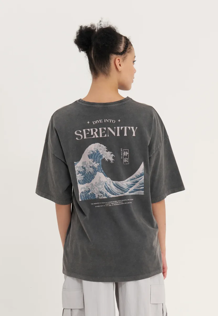 T-Shirt print - anthracite