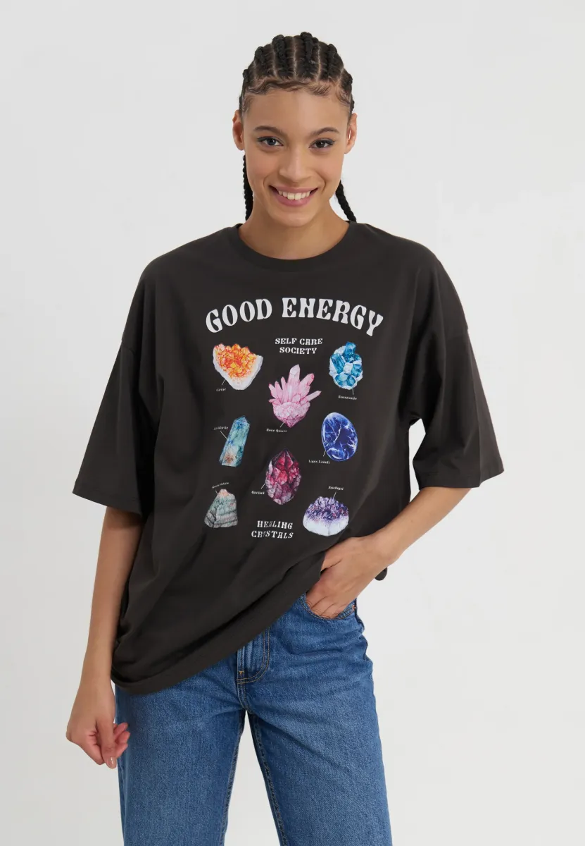 T-Shirt print - anthracite