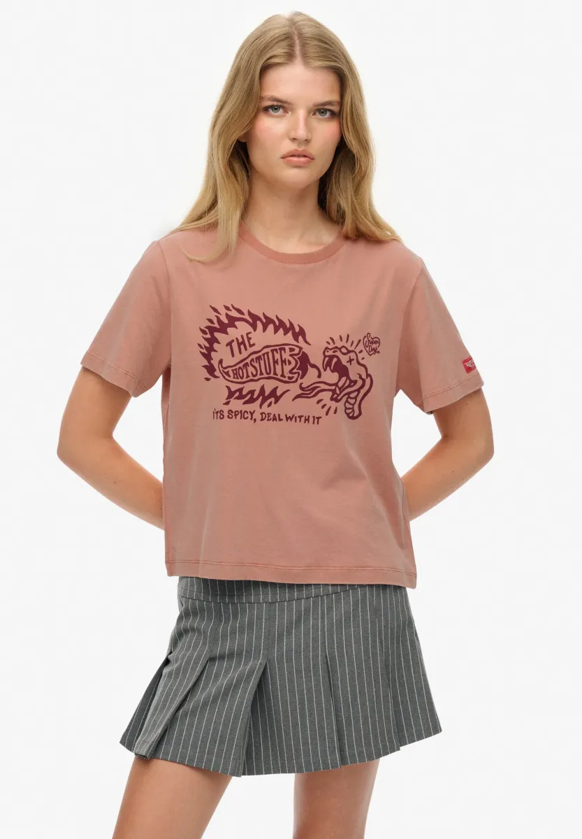 T-Shirt print - ash rose