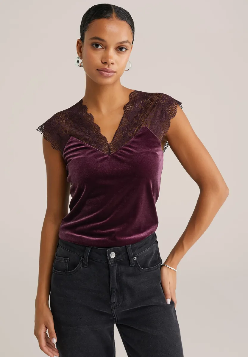 T-Shirt print - aubergine