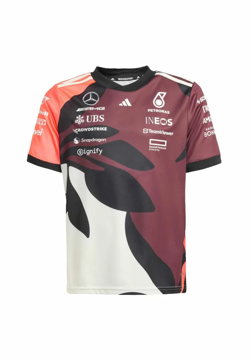 T-Shirt print - aurora ruby   turbo   off white