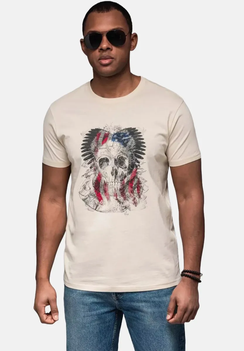 T-Shirt print - beige