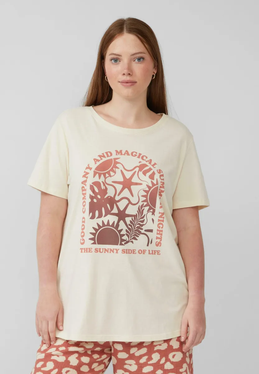 T-Shirt print - beige