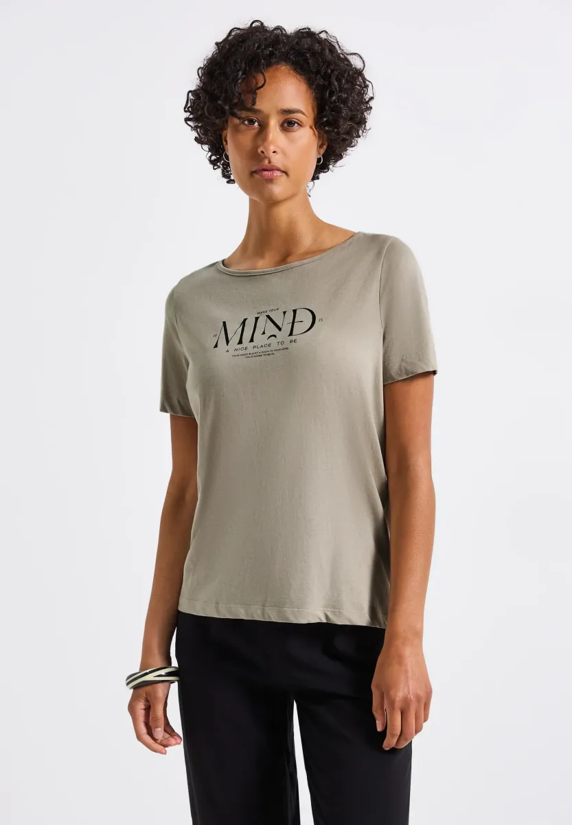 T-Shirt print - beige