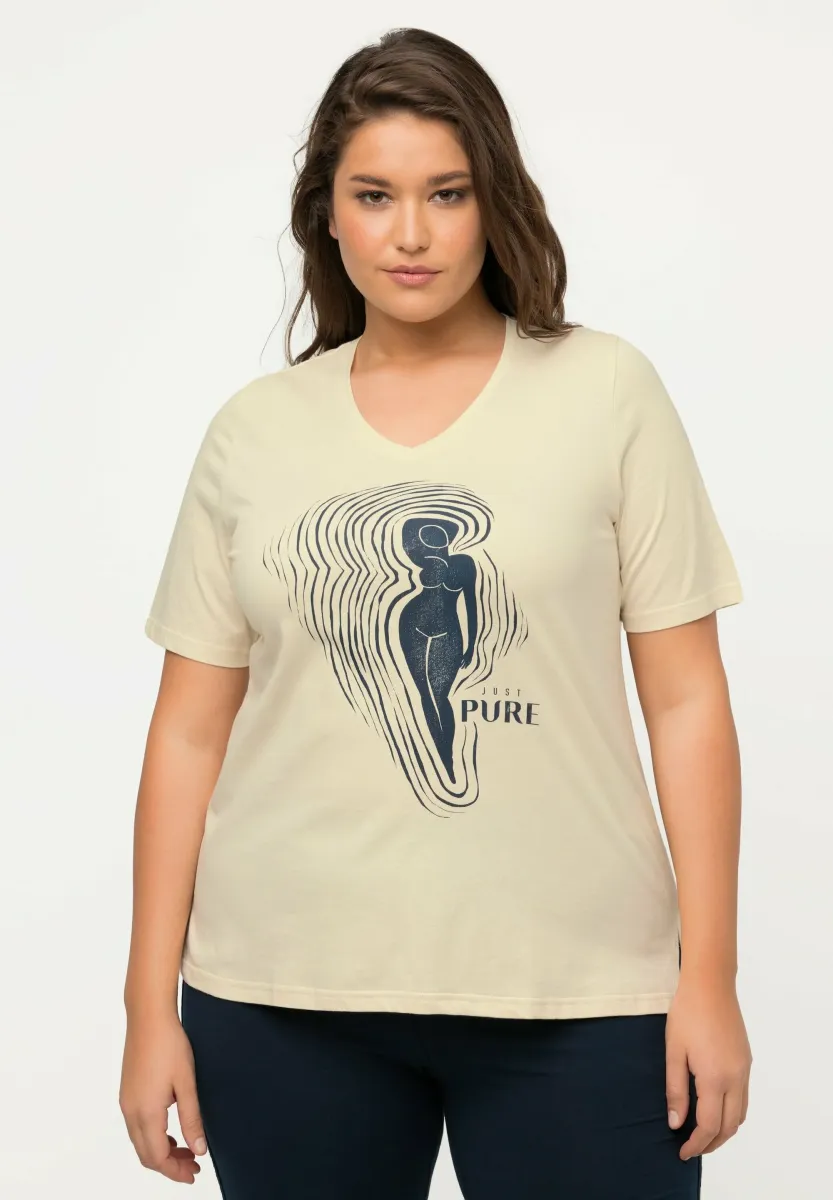 T-Shirt print - beige