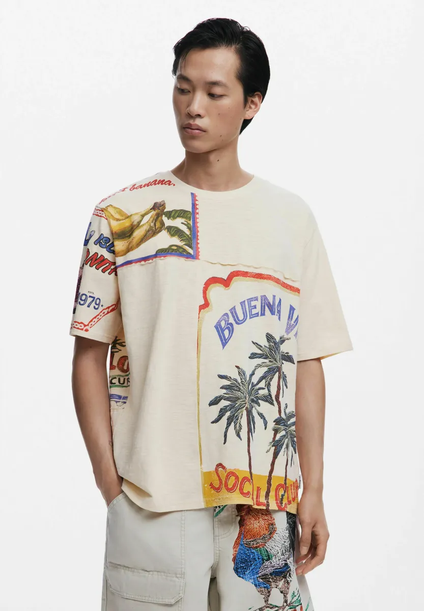 T-Shirt print - beige