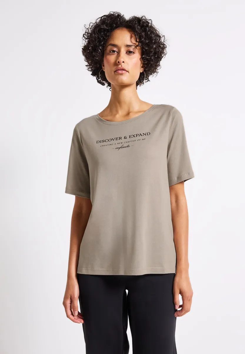 T-Shirt print - beige