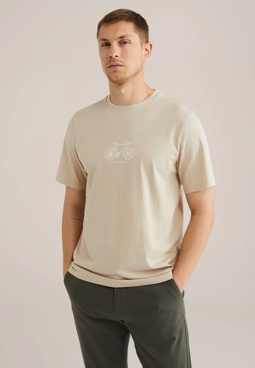 T-Shirt print - beige