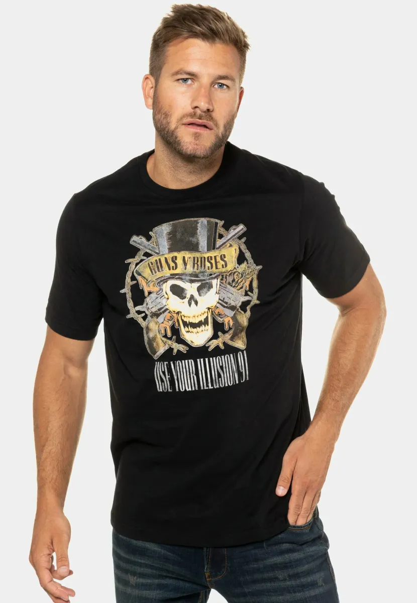 T-Shirt print - black denim