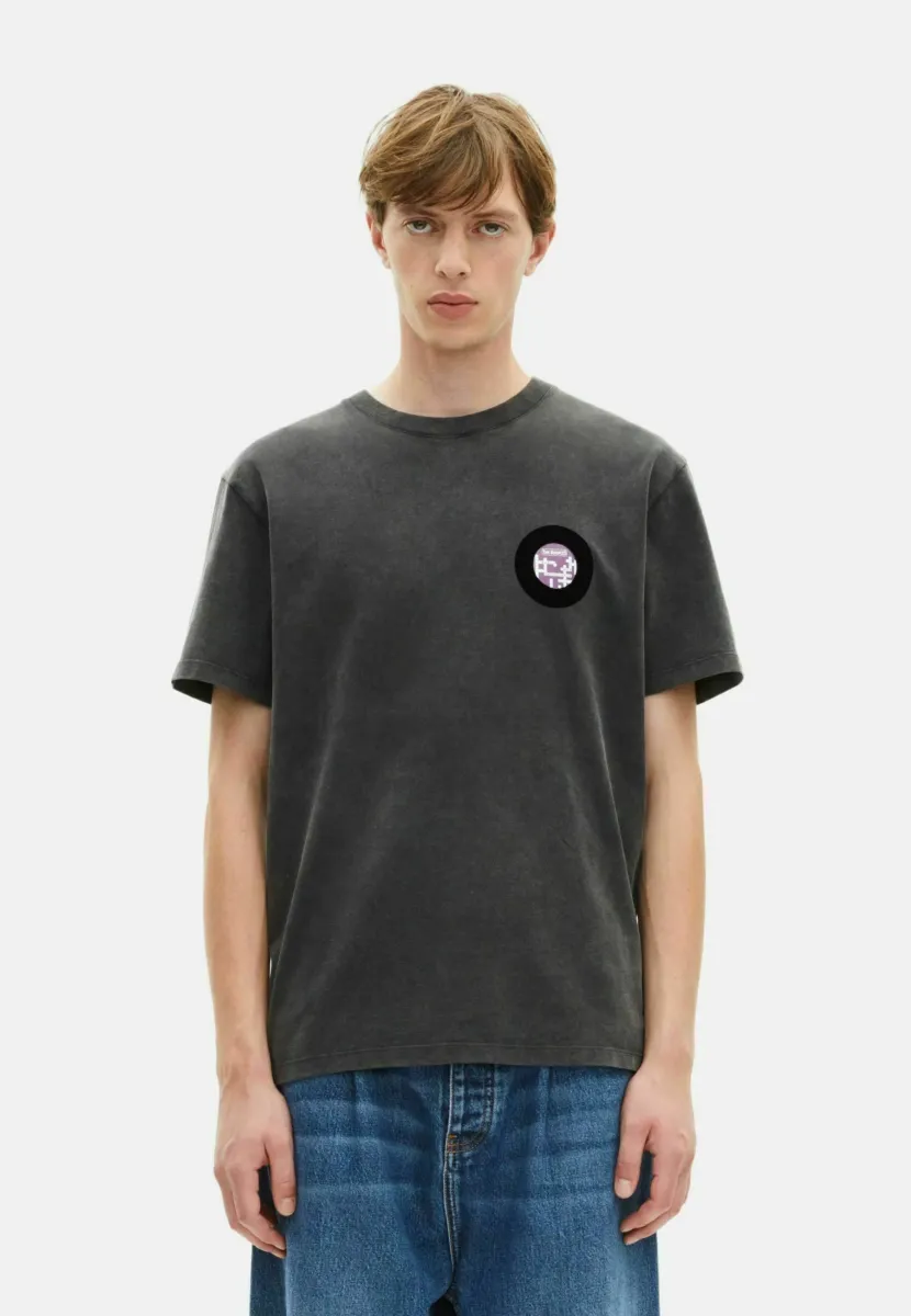 T-Shirt print - black washed