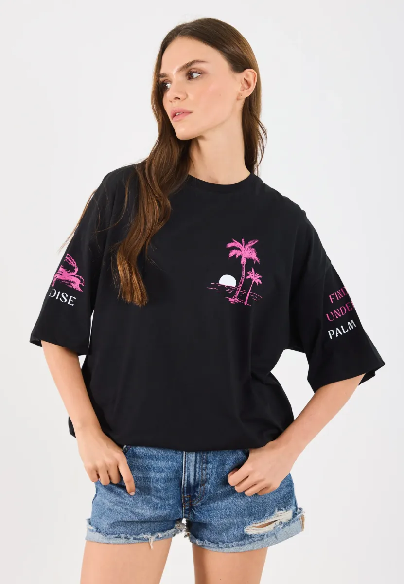 T-Shirt print - black