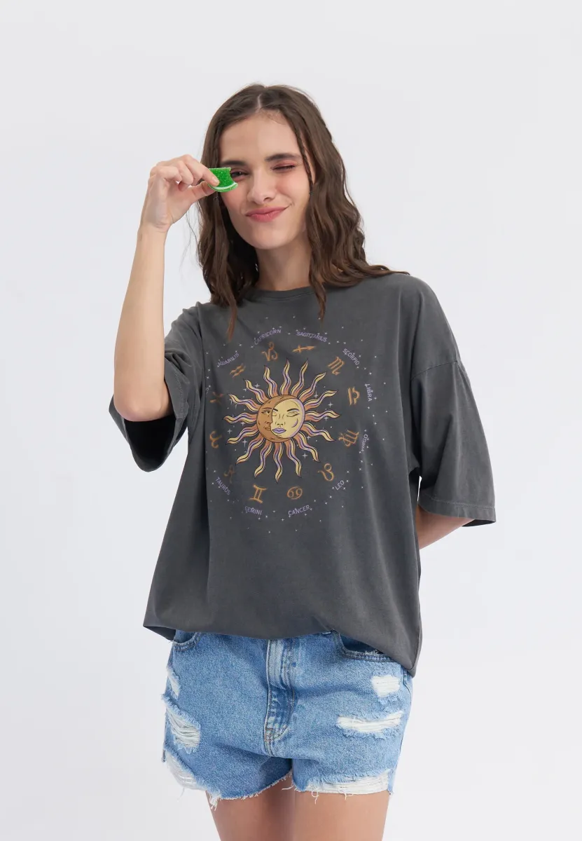 T-Shirt print - black