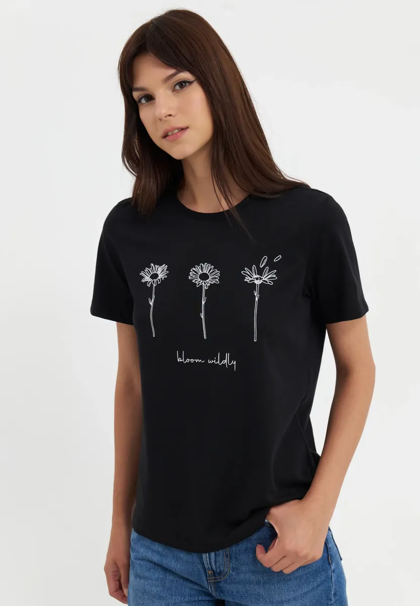 T-Shirt print - black