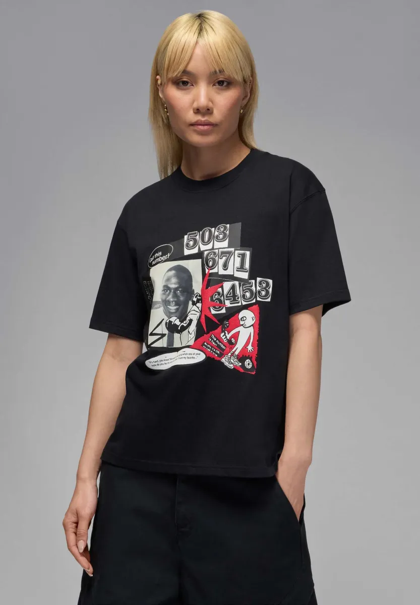 T-Shirt print - black/white