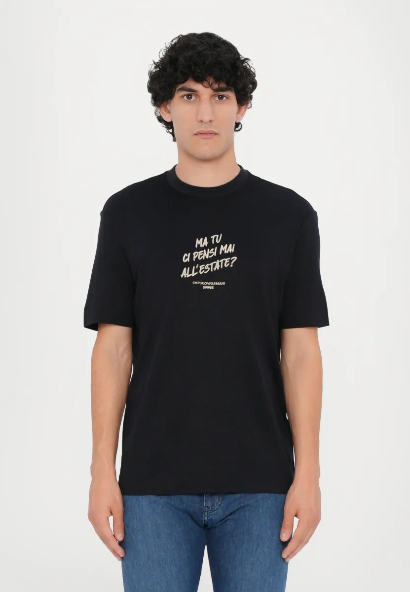 T-Shirt print - blu navy