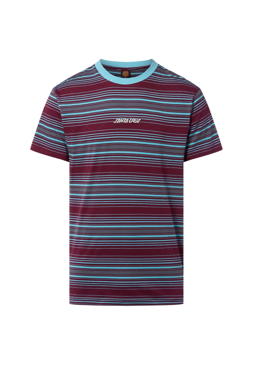 T-Shirt print - bordeaux türkis