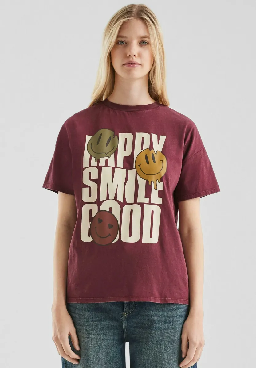 T-Shirt print - bordeaux