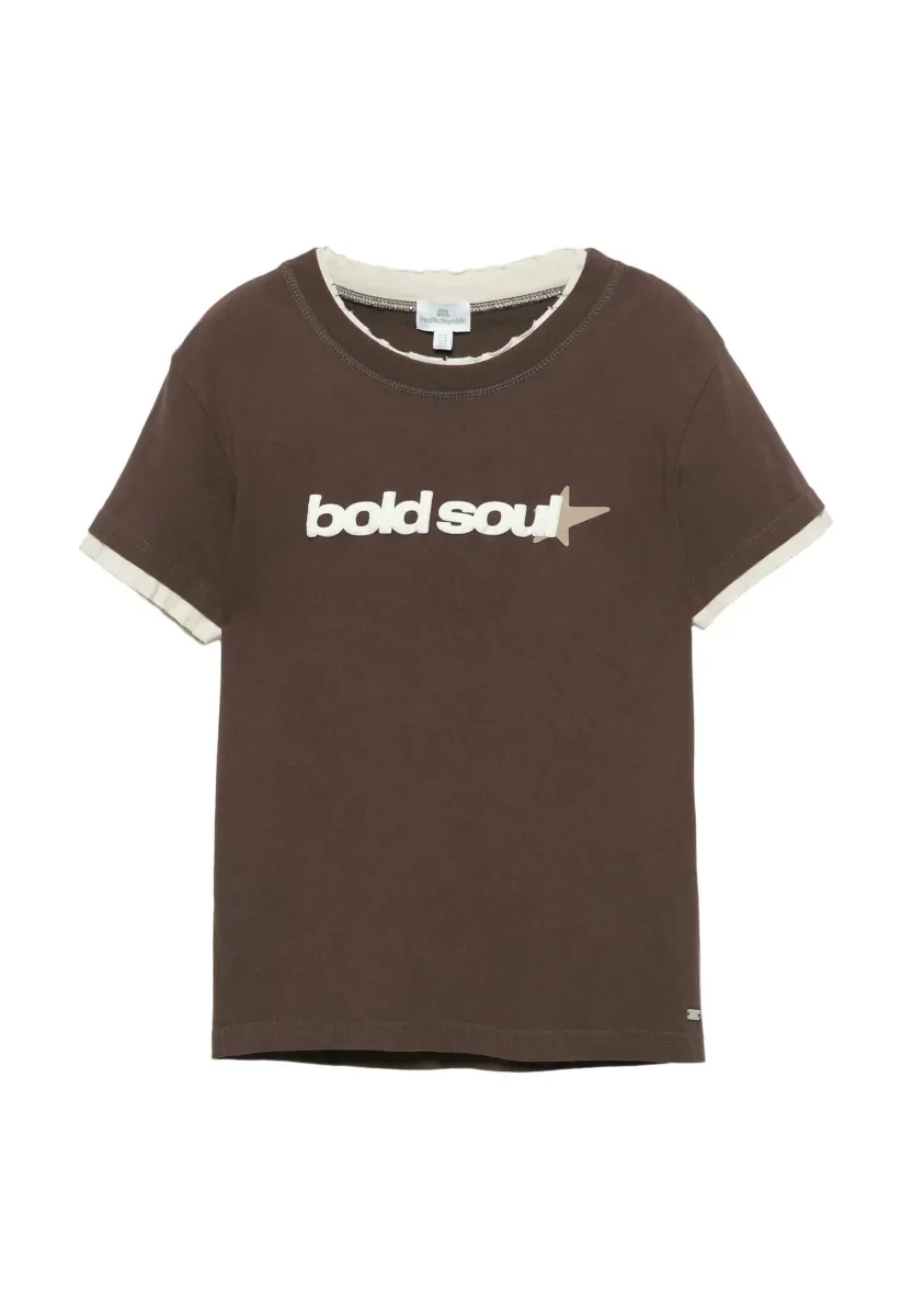 T-Shirt print - brown