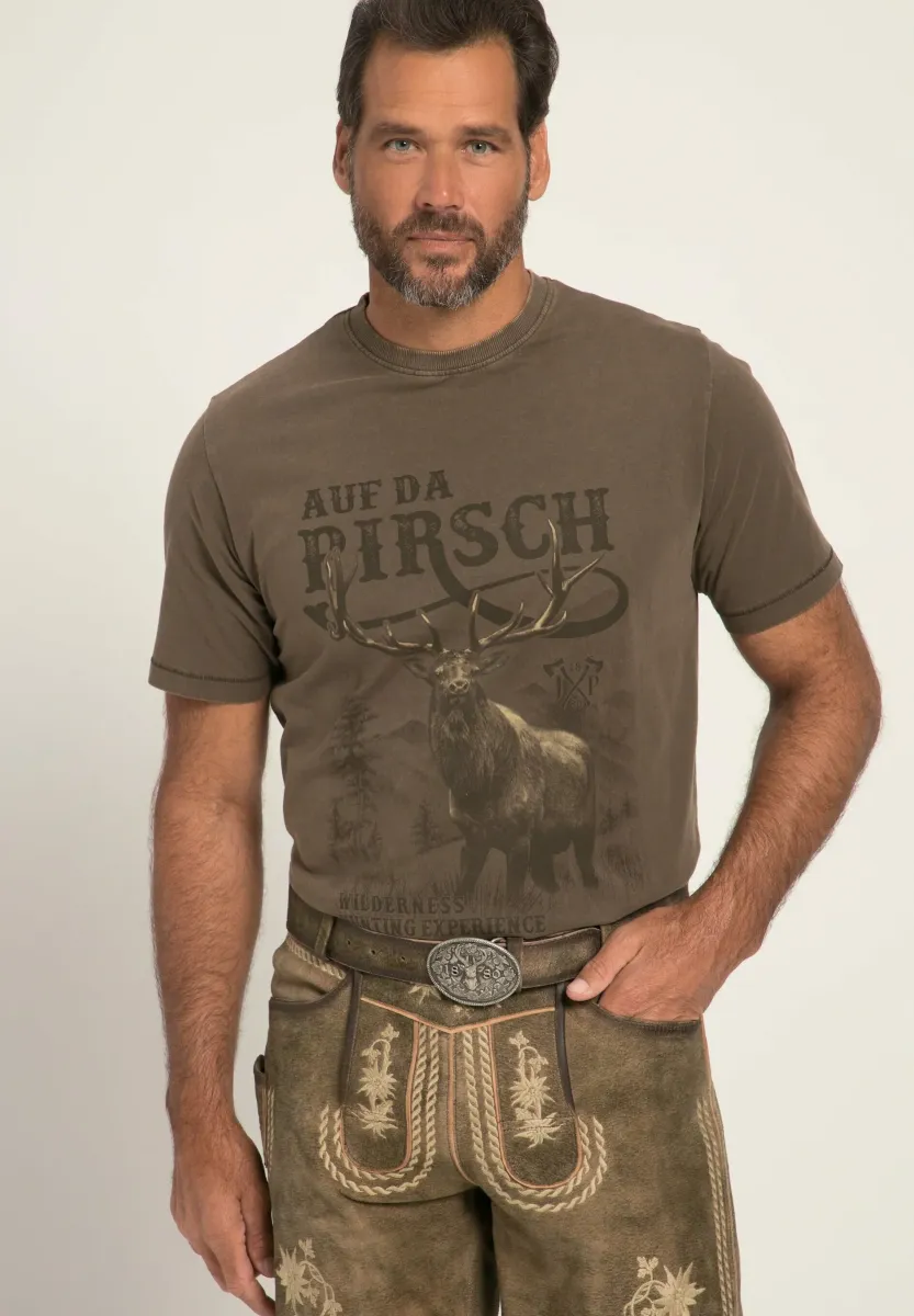 T-Shirt print - brunâtre