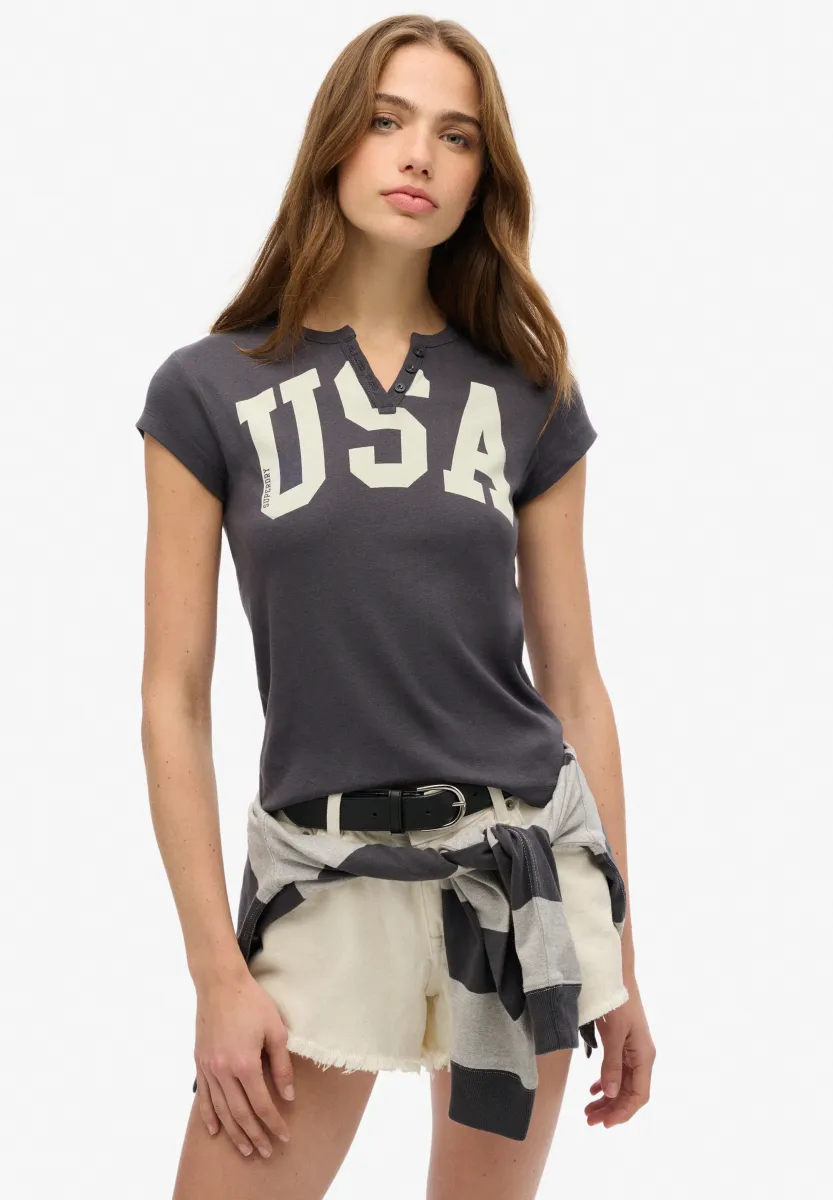 T-Shirt print - charcoal