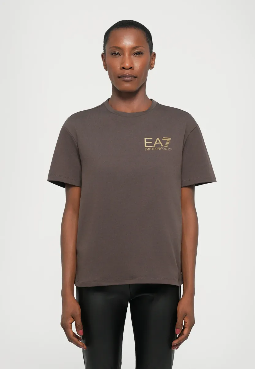 T-Shirt print - chocolate brown