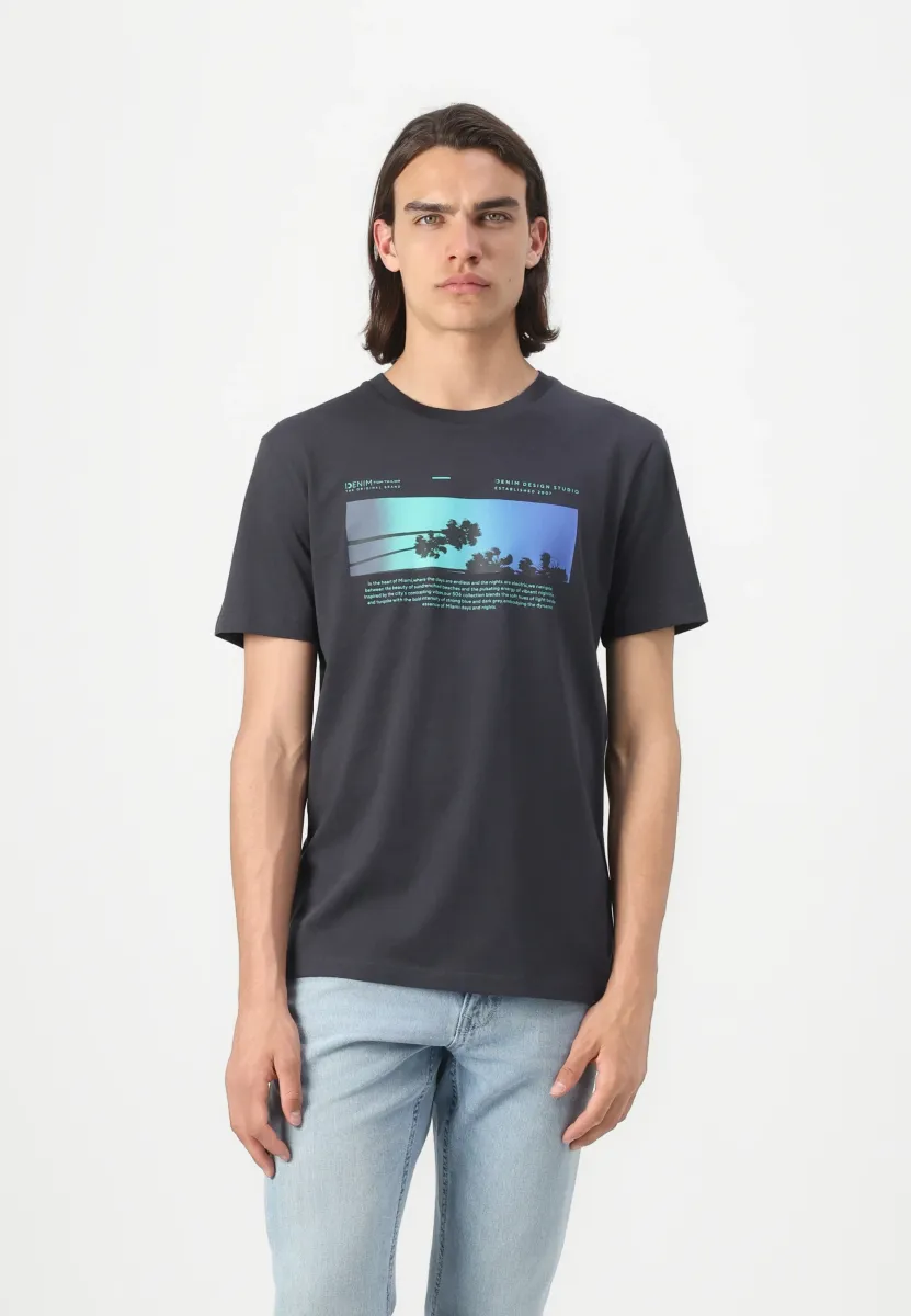 T-Shirt print - coal grey