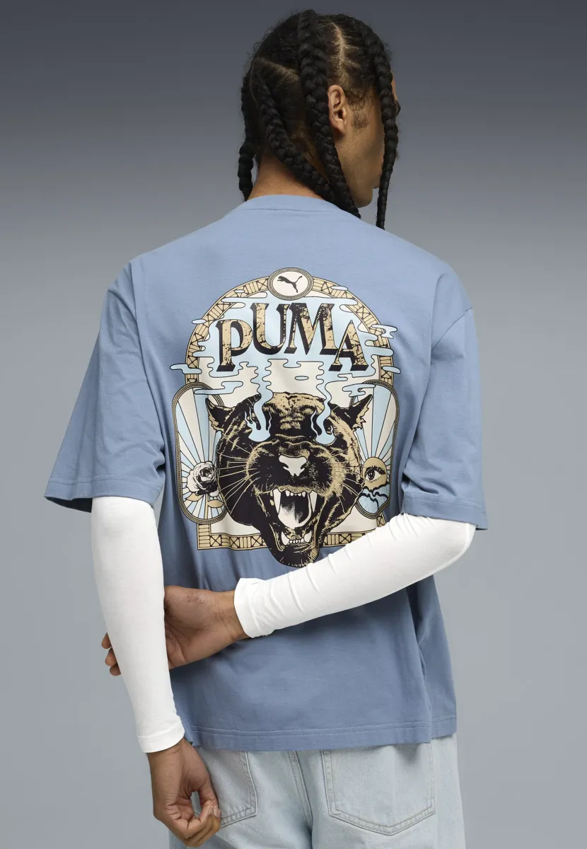 T-Shirt print - cool blue