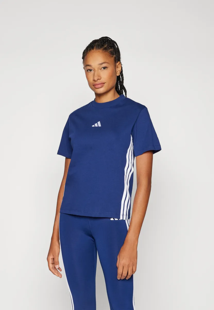 T-Shirt print - dark blue/white