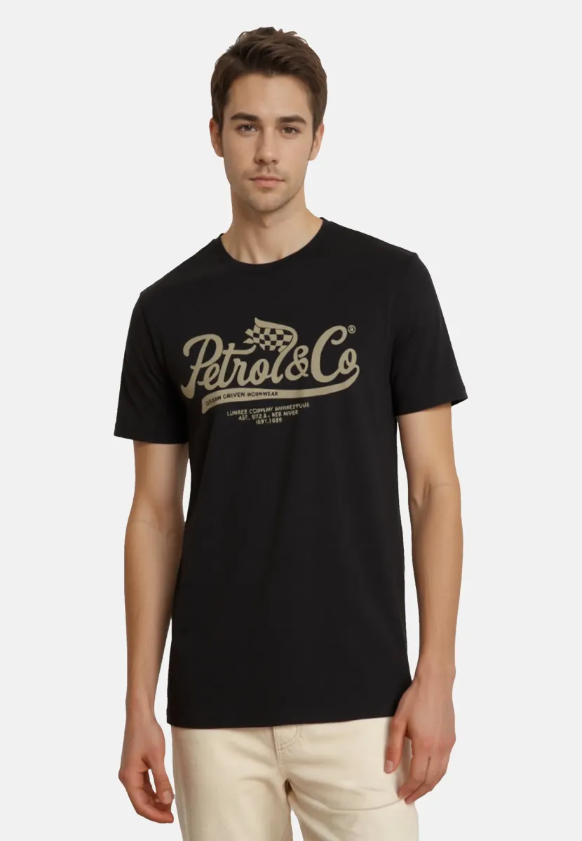 T-Shirt print - deep black 9111