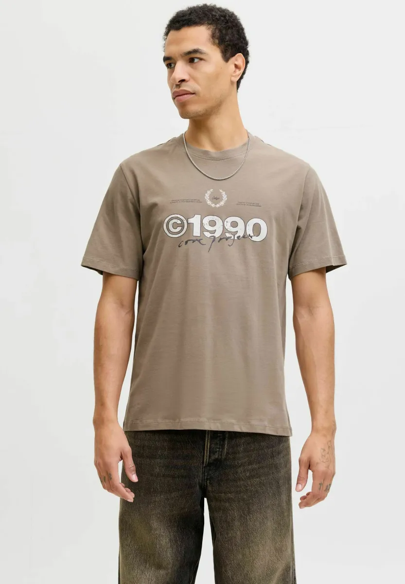 T-Shirt print - desert taupe