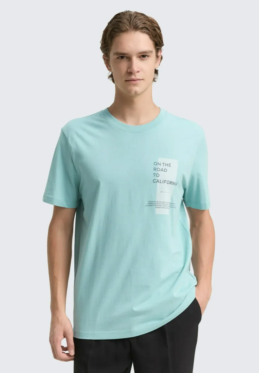T-Shirt print - dusty horizon mint